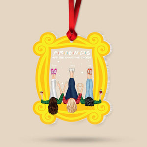 Friends Are The Family We Choose, Gift For Friends, Personalized Acrylic Ornament, Drinking Friends Ornament, Christmas Gift 02NAHN080923HH - Ornament - GoDuckee