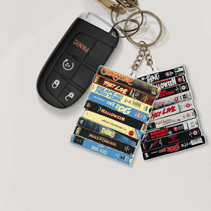 Classic Horror Movies Tape Collection Keychain, Gift For Horror Fans 02qhqn260623 - Keychains - GoDuckee