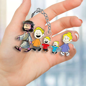 Personalized Gifts For Christian Family Keychain Jesus Family 01OHMH080125DA - Keychains - GoDuckee