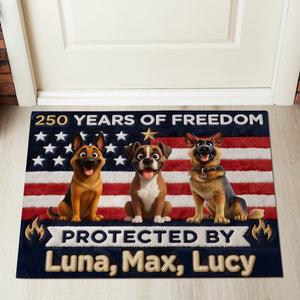 Brave Dogs Doormat - Celebrated America 250th Anniversary - Personalized Gifts For Dog Lovers 02naqn270326 - Doormat - GoDuckee