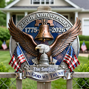 250th Anniversary Of The USA Metal Sign - Personalized Gifts For Patriotic Family 02namg020326 - Metal Signs - GoDuckee