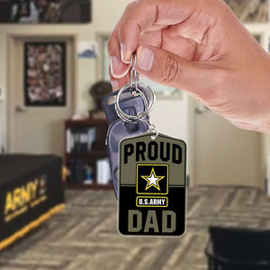 Military & Veteran Family Personalized Keychain, Gift For Family - Keychains - GoDuckee
