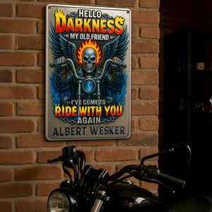 Skull Flame Metal Sign - Personalized Gifts For Motorcycle Lovers 03PADT050825 - Metal Signs - GoDuckee