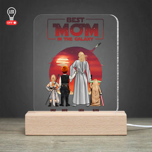 Personalized Gifts For Mom LED Light Best Mom In The Galaxy 02HUHN280224HHHG - Led Lights - GoDuckee