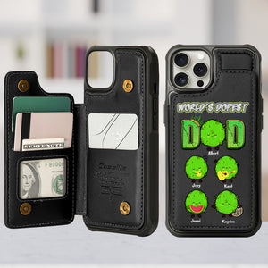 Personalized Gift For Weed Dad Leather Flip Wallet Phone Case 011TOLU270225 - Phone Case - GoDuckee