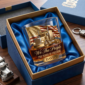 250 Years Of Freedom Round Glass - Personalized Gifts For Trucker Lovers 03pglu110626