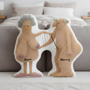 Naughty Old Couple Pillow Personalized Gifts For Couple 03OHDT131125 - Pillow - GoDuckee