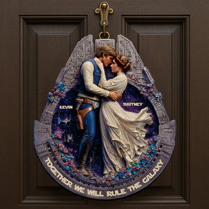 Galaxy Couple Lover Wood Sign Personalized Gifts For Couple 01TGDT030625 - Wood Sign - GoDuckee