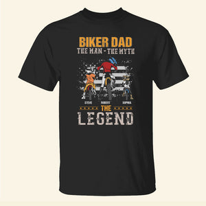 Biker Dad The Man the Myth The Legend, Personalized Shirt, Gift For Dad, Father's Day Gift - Shirts - GoDuckee