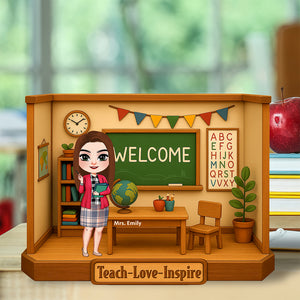 Teacher Love Inspire Plaque - Personalized Gifts For Teacher 04naqn160425 - Shaped Plaques - GoDuckee