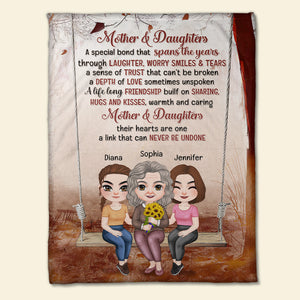 Their Hearts Are One A Link That Can Never Be Undone-Personalized Blanket-Gifts For Mom- Mom And Children Blanket - Blanket - GoDuckee