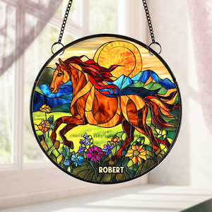 Personalized Gifts For Horse Lovers Suncatcher Ornament 02hupu060325 - Ornament - GoDuckee