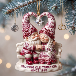 Couple Toile de Jouy Acrylic Ornament - Personalized Christmas Gifts 01pglu050826