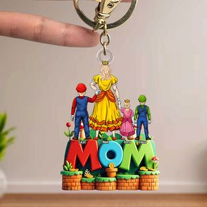Mushroom Mom Keychain Personalized Gifts For Mom 03TOTN240425PA - Keychains - GoDuckee