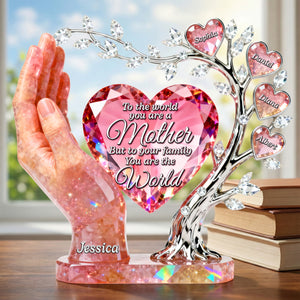 Heart of Family Acrylic Plaque – Personalized Gifts For Mom 03kiqn040226 - Shaped Plaques - GoDuckee