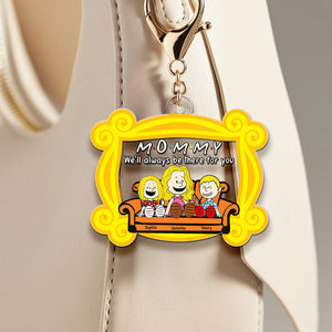 Sitting Mom Keychain Personalized Gifts For Mom 02KAQN190325PA - Keychains - GoDuckee