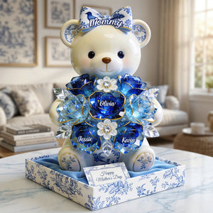 Sweet Bear Toile de Jouy Acrylic Plaque - Personalized Gifts For Mom 01PGTA310326 - Shaped Plaques - GoDuckee