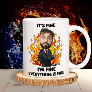 Personalized Gift For Office Workers White Mug Everything Is Fine 01TOLU030125 - Coffee Mug - GoDuckee
