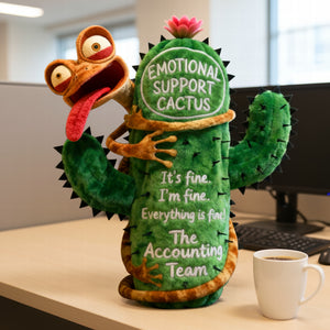 Fun Lizard Hugging Emotional Support Cactus Custom Shape Pillow - Personalize Gifts For Coworker 04qhqn221125 - Pillow - GoDuckee