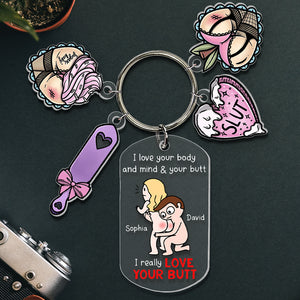 Personalized Tag Keychain Gifts For Couple 01OHDT110624HH - Keychains - GoDuckee