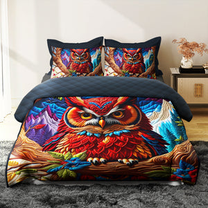 Personalized Owl Quilt Bed Set 04hutn200125 - Blanket - GoDuckee