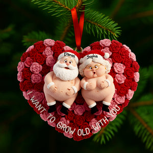 Growing Old Couple Ornament - Personalized Gifts For Couples 07OHLU231025 - Ornament - GoDuckee
