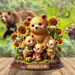 Personalized Gifts For Mom Flat Wood Sign, Mamabear To Bee 02qhtn010425 - Shaped Plaques - GoDuckee