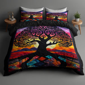 Tree Of Life Quilt Bed Set 021HUDT170125 - Blanket - GoDuckee