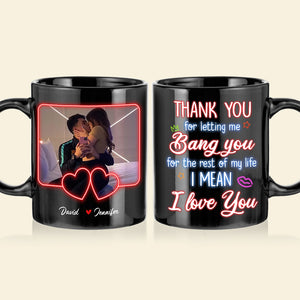 Custom Photo Gifts For Couple Coffee Mug Thank You For Letting Me Bang You - Coffee Mugs - GoDuckee