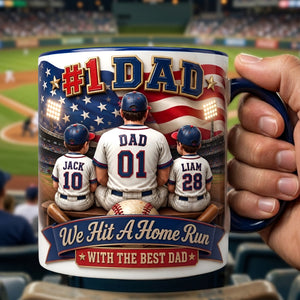 Baseball #1 Dad Coffee Accent Mug - Personalized Gifts For Dad 05tylu250426-Homacus