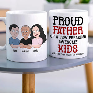 Proud Father And Dumb Kid- Personalized Coffee Mug- Gift For Dad- Dad Cartoon Mug-DR-WHM-06dnqn180423 - Coffee Mug1 - GoDuckee