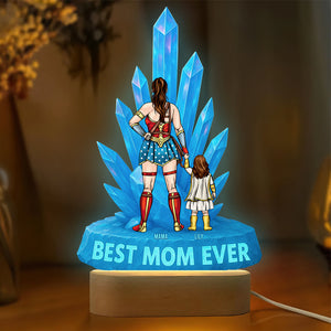 Super Mom LED Light Personalized Gifts For Mom 051OHDT190425PA - Led Night Light - GoDuckee