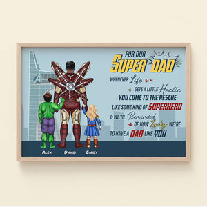 Gift For Dad, Personalized Poster, Dad And Kids Poster, Father's Day Gift 03HUHN190523TM - Poster & Canvas - GoDuckee