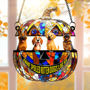 Pumpkin Suncatcher Ornament - Personalized Halloween Gifts For Dog Lovers 05tgqn090825 - Ornament - GoDuckee