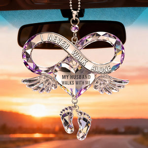 Husband Wife Memorial Car Ornament Personalized Gifts For Couple 04KIDT280326 - Ornament - GoDuckee