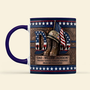 Proud Veteran Dad Coffee Accent Mug - Personalized Gifts For Dad 04TYQN280426 - Coffee Mug - GoDuckee