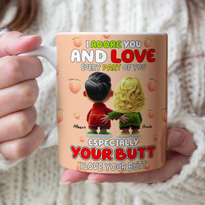 Personalized Gifts For Couples Coffee Mug I Adore And Love Every Part Of You 02OHLU240125 - Coffee Mug - GoDuckee