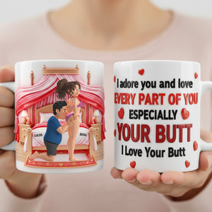 Cheeky Couple Coffee Mug - Personalized Gifts For Couples 01natn131225 - Coffee Mug - GoDuckee