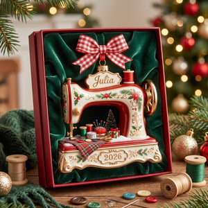 Sew Merry & Bright Christmas Ornament - Personalized Gifts For Sewing Lovers 01PGLU141026 - Ornament - GoDuckee