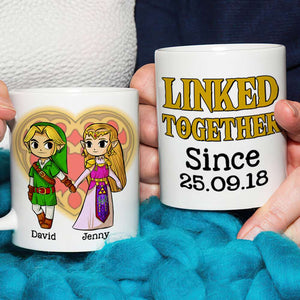 Linked Together Personalized White Mug - 03natn030623 - Coffee Mug - GoDuckee