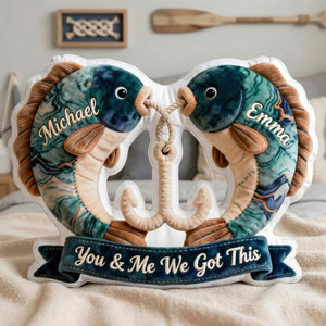 Fishing Custom Shaped Pillow - Personalized Gifts For Couples 02ohmg221225 - Pillow - GoDuckee