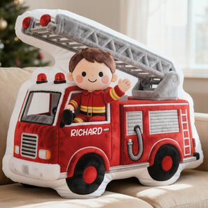Cute Firefighter Kid Custom Shape Pillow - Personalized Gifts For Kid 01QHQN081125 - Pillow - GoDuckee