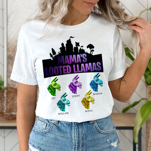 Personalized Gifts For Mom Shirt Mama's Looted Llamas 01KAMH230224 - 2D Shirts - GoDuckee