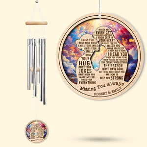 Missing You Always-HAPYC - Custom Shape Acrylic Wind Chimes- Husband Memorial Wind Chimes - Wind Chimes - GoDuckee