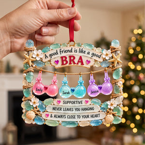 Besties Bra Acrylic Ornament - Personalized Gifts For Besties 01natn161026 - Ornament - GoDuckee