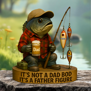 Fishing Dad Acrylic Plaque - Personalized Gift For Dad 03XQPU020525 - Shaped Plaques - GoDuckee