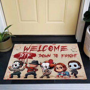 Gifts For Horror Fan Doormat, DTF Down To Fright , Funny Naughty Horror Characters 01qhdt160824 - Doormat - GoDuckee