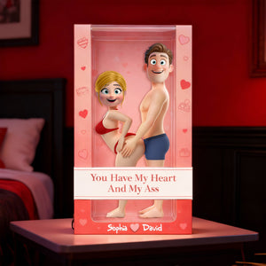 Cheeky Couple Acrylic Plaque - Personalized Gifts For Couple Valentine Plaque 07OHLU230126 - Shaped Plaques - GoDuckee