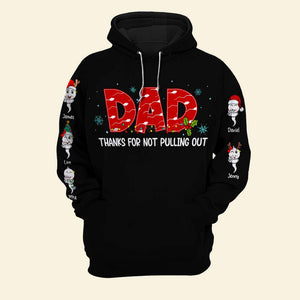 Dad, Thanks For Not Pulling Out, Gift For Dad, Personalized AOP Shirt, Funny Sperm Kids Shirt, Christmas Gift - AOP Products - GoDuckee