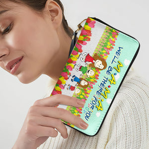 Personalized Gift For Mom Twill Faux Leather Wallet, We'll Be There For You 02XQLU070325DA - Leather Wallet - GoDuckee